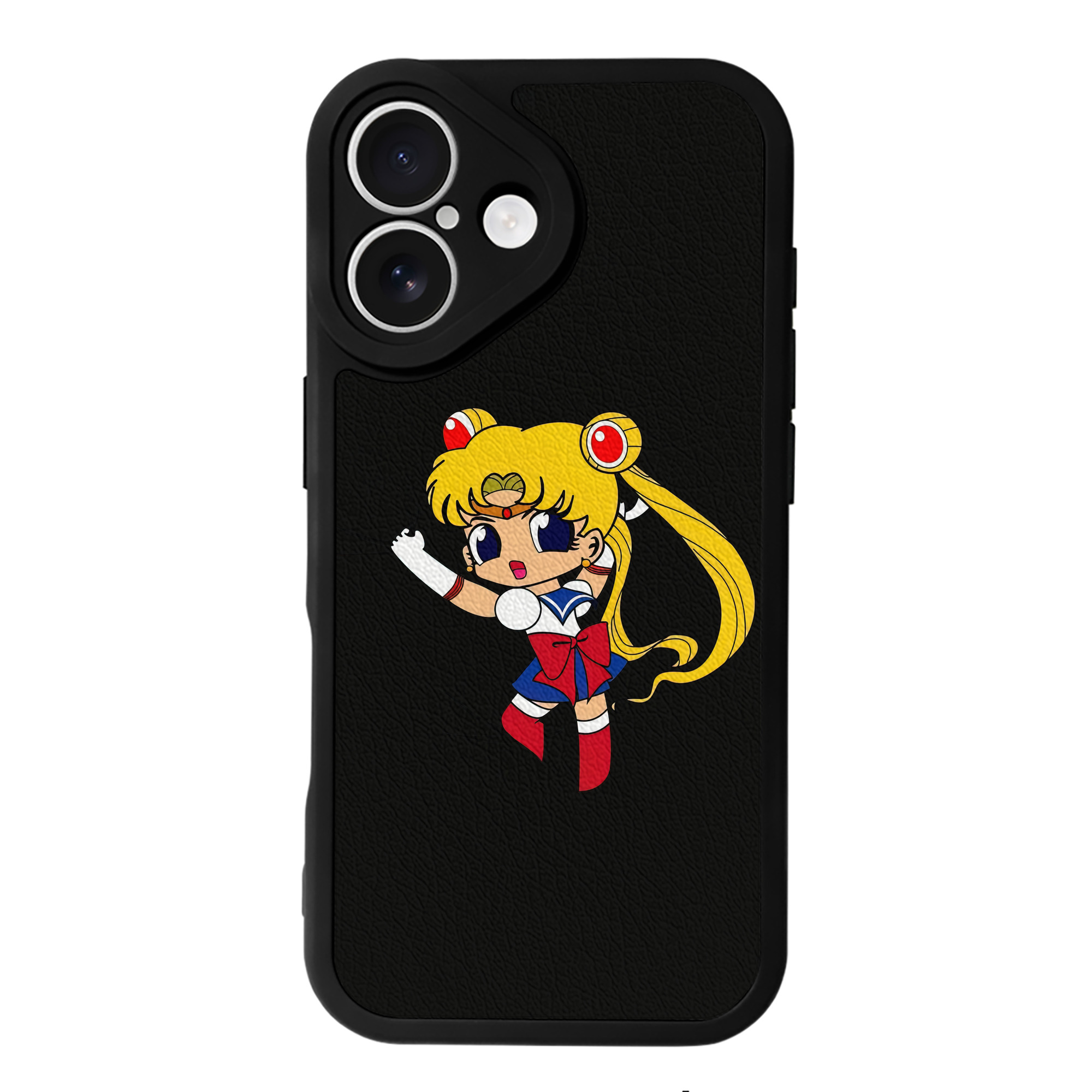 （画像用） 美少女戦士セーラームーン 月野 うさぎ つきの うさぎ Sailor Moon Tsukino Usagi 【iPhone 16シリーズ対応】シリコンスマホケース（レザー調） 材質：シリコン